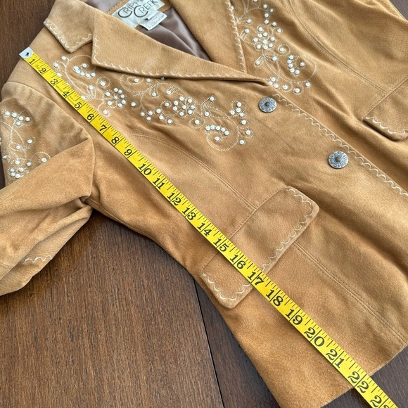 Cripple Creek Western Suede Leather Beaded Blazer Jacket Size Small - Picture 16 of 16